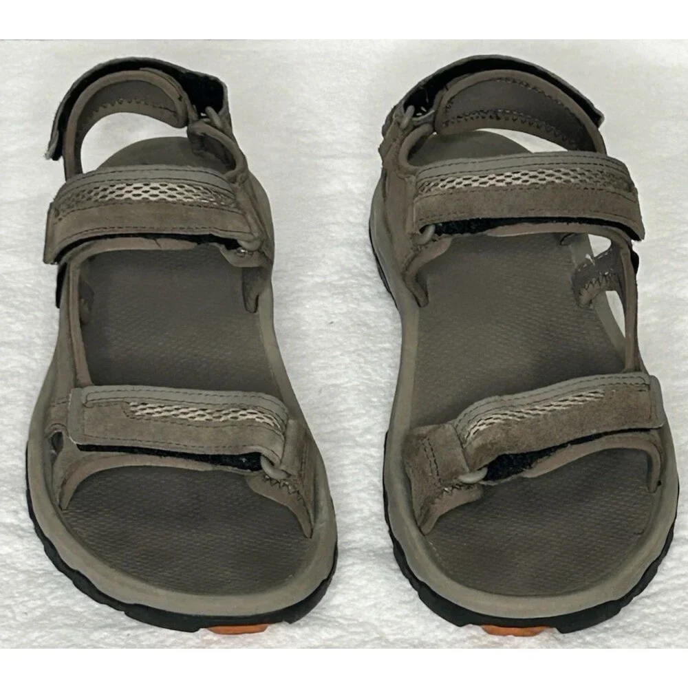 Teva Hudson Bungee Cord Sandals Men's Size 10 Brown Suede Hiking Strappy 1002433